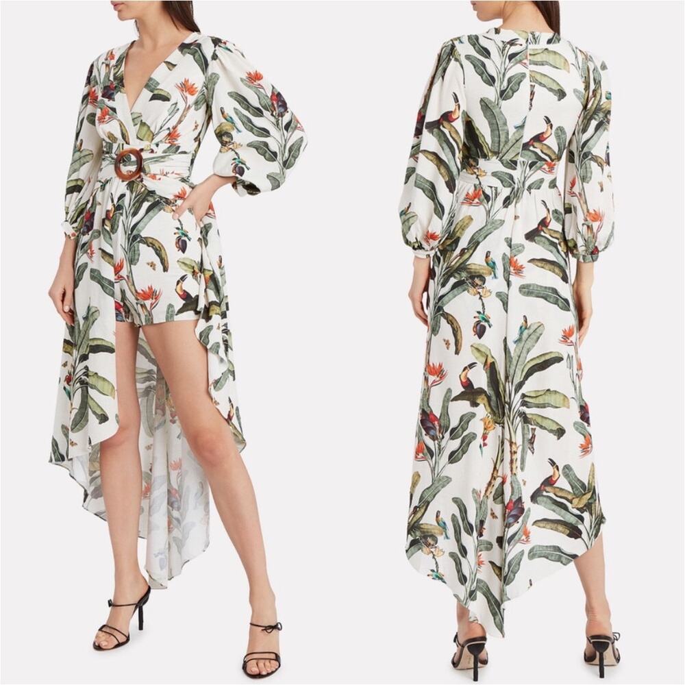 B44 Patbo Tropical High Low‎ Romper Womens 2 Wedding Guest Resort Garden Party
